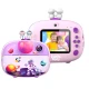 Kiddoboo FotoFun 2 Space Purple dětský fotoaparát - fialový fotoaparát s okamžitým tiskem pro děti, s barevnými fixy a zábavnými fotorámečky