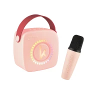Bluetooth mini karaoke set s mikrofonem a reproduktorem Pink Bluetooth mini karaoke set s mikrofonem a reproduktorem Pink