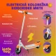 Bílá dětská elektrická koloběžka Kiddoboo KiddoRider s protiskluzovou podložkou, LED světlem a skládacím rámem - ideální pro děti od 6 let.