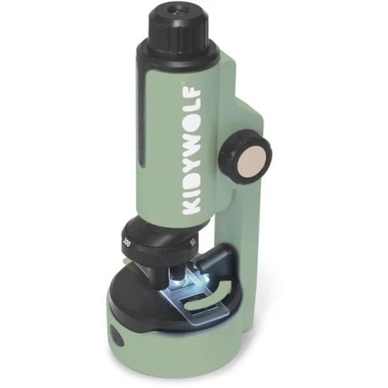 KIDYMICROSCOPE – Prenosny mikroskop pro deti | Zeleny vzdelavaci mikroskop Prenosny mikroskop KIDYMICROSCOPE zeleny – detsky vedecky mikroskop se zvetsenim a osvetlenim
