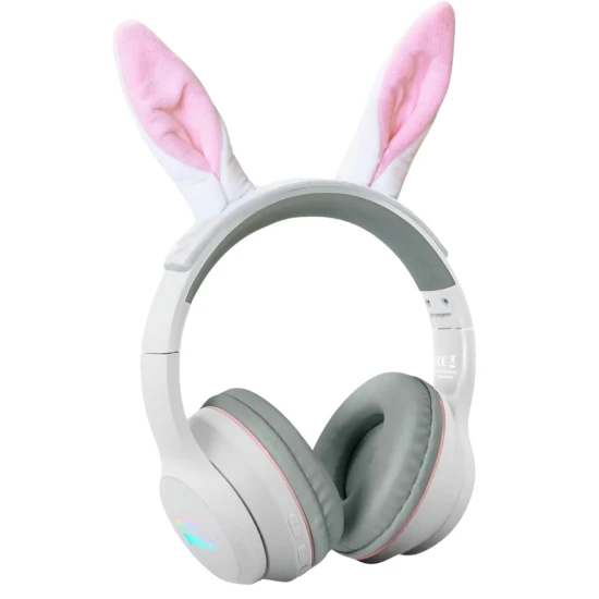 Bezdrátová sluchátka pro děti KIDYEARS Zajíc – bezpečná, pohodlná a roztomilá