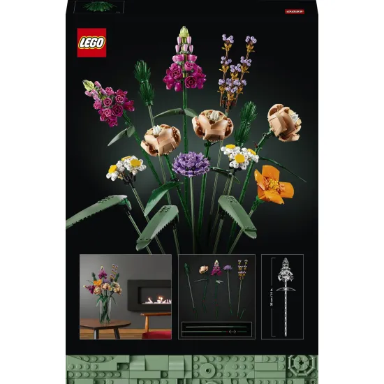LEGO kytička 10280 – pestrobarevná květinová dekorace z kostek 