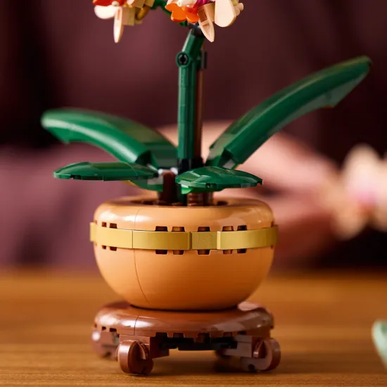 LEGO Botanicals Miniaturní orchidej v květináči se zlatými detaily