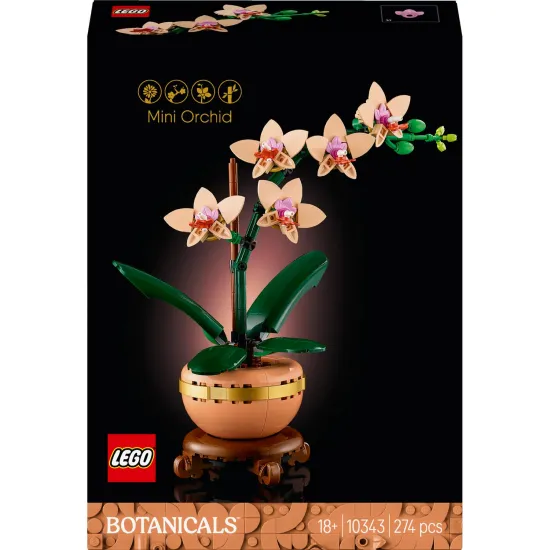 LEGO Botanicals Miniaturní orchidej v květináči se zlatými detaily