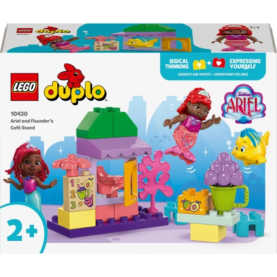 LEGO DUPLO stavebnice s Ariel a Šupinkou u hravého stánku s kávou