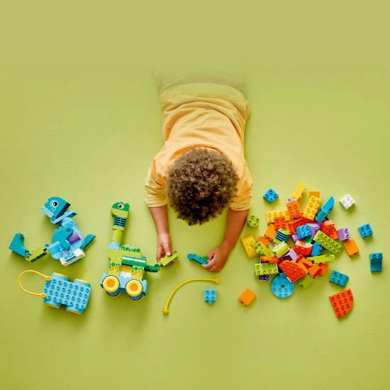 LEGO DUPLO 3 v 1 Dinosauři na kolečkách 10451 – Diplodocus, T-rex, Triceratops, Stegosaurus, Pteranodon a Parasaurolophus stavebnice pro děti