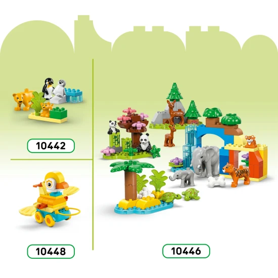 LEGO DUPLO 3 v 1 Dinosauři na kolečkách 10451 – Diplodocus, T-rex, Triceratops, Stegosaurus, Pteranodon a Parasaurolophus stavebnice pro děti