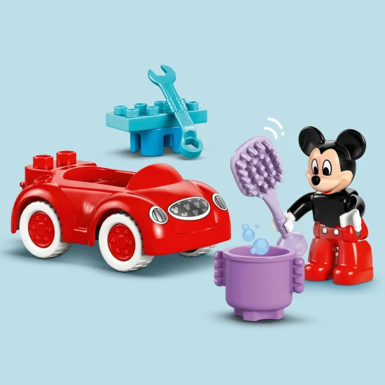 LEGO DUPLO Mickey Mouseův klub s interaktivním kolem a sestavitelným autíčkem	