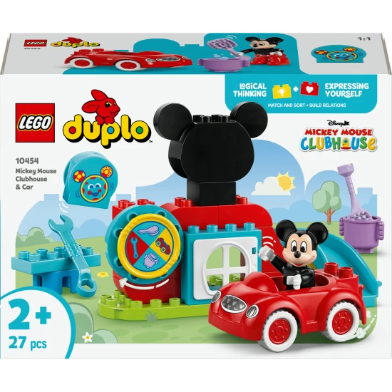 LEGO DUPLO Mickey Mouseův klub s interaktivním kolem a sestavitelným autíčkem	
