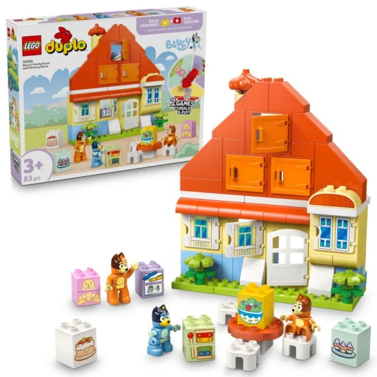 LEGO DUPLO Bluey 10459 – Dům plný zábavy a paměťová hra v jednom