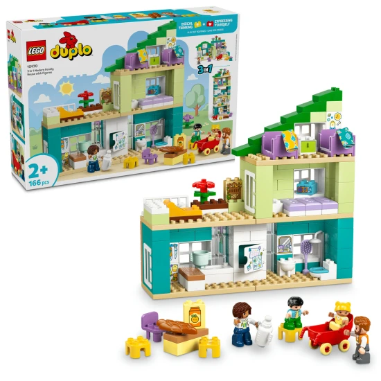 LEGO DUPLO 10470 Moderní rodinný dům 3 v 1 s minifigurkami