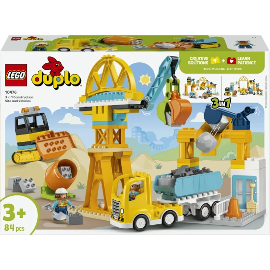 LEGO DUPLO 10476 Staveniště a vozidla 3 v 1