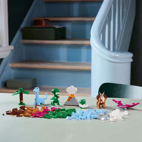 LEGO CLASSIC 11041 Kreativní dinosauři LEGO CLASSIC Kreativní dinosauři – barevné stavebnice pro tvorbu prehistorických tvorů.