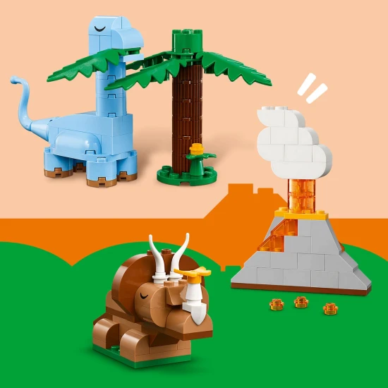 LEGO CLASSIC 11041 Kreativní dinosauři LEGO CLASSIC Kreativní dinosauři – barevné stavebnice pro tvorbu prehistorických tvorů.