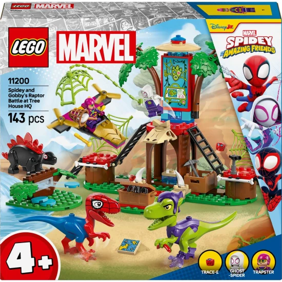LEGO MARVEL 11200 Spidey, Gobby a bitva raptorů v základně na stromě LEGO® Marvel 11200 – Spidey, Gobby a raptoria bitva na stromě se superhrdiny a dinosaury.