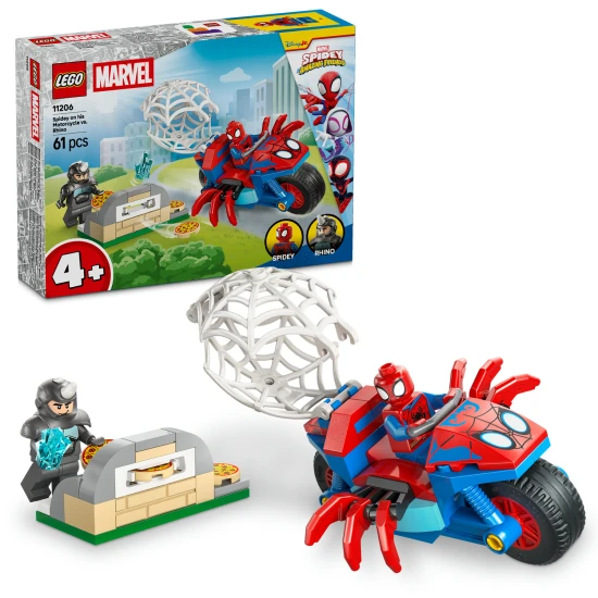 LEGO Marvel 11206 Spidey na motorce vs. Rhino