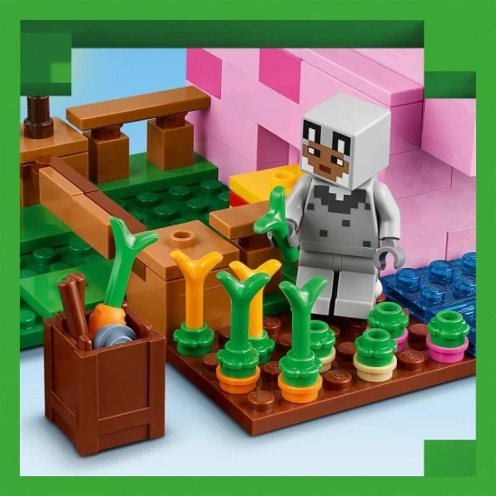 LEGO Minecraft Domeček prasátka 21268 – stavebnice s prasátkem, piglinem a farmou pro děti