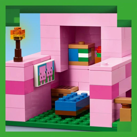 LEGO Minecraft Domeček prasátka 21268 – stavebnice s prasátkem, piglinem a farmou pro děti