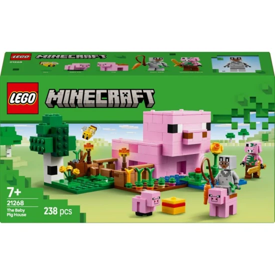 LEGO Minecraft Domeček prasátka 21268 – stavebnice s prasátkem, piglinem a farmou pro děti