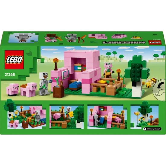 LEGO Minecraft Domeček prasátka 21268 – stavebnice s prasátkem, piglinem a farmou pro děti