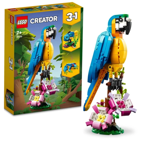 Rozprouď fantazii s LEGO Creator Exotický papoušek! 