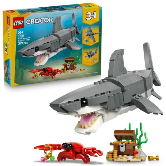 LEGO CREATOR 31381 Divoký žralok a truhla s pokladem