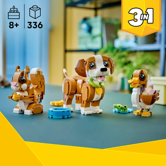 LEGO CREATOR 31382 Roztomilá zvířátka: Hravé štěňátko