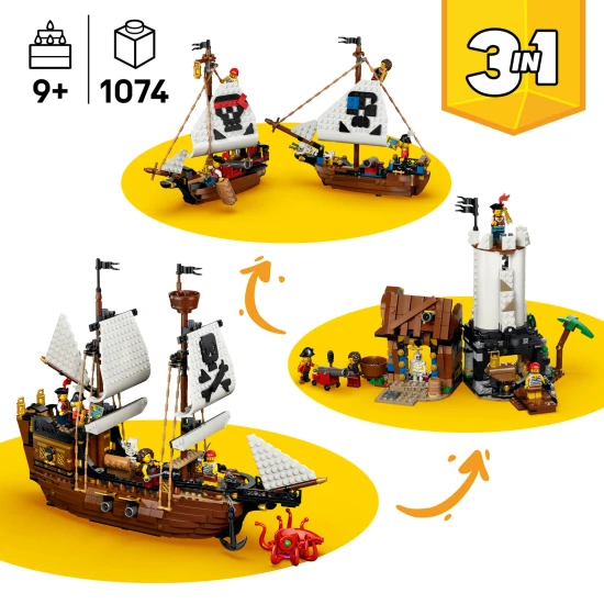 LEGO Creator 31387 Kultovní pirátská loď LEGO Creator 31387 Kultovní pirátská loď