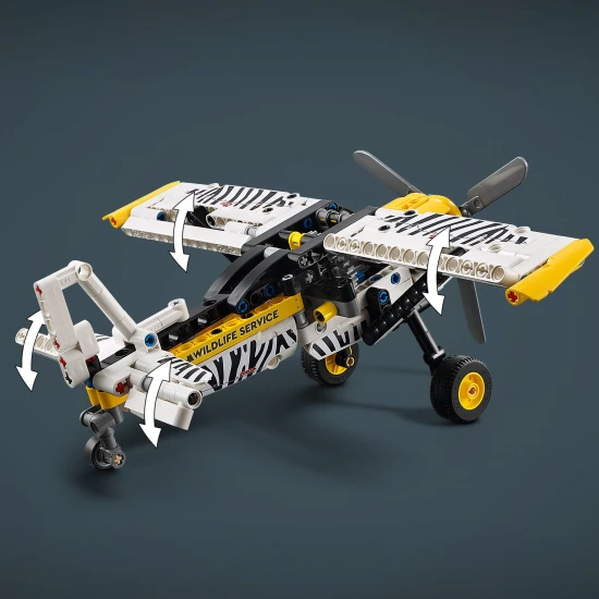 LEGO TECHNIC 42198 Letadlo do vzdálených oblastí LEGO® Technic 42198 Letadlo do vzdálených oblastí – Model s otočnou vrtulí a zebrou.