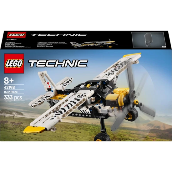 LEGO TECHNIC 42198 Letadlo do vzdálených oblastí LEGO® Technic 42198 Letadlo do vzdálených oblastí – Model s otočnou vrtulí a zebrou.