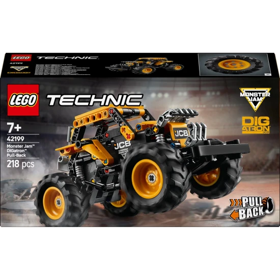 LEGO TECHNIC 42199 Monster Jam DIGatron s natahovacím motorem LEGO® Technic 42199 Monster Jam™ DIGatron™ – Akční truck s natahovacím motorem a realistickými pneumatikami.