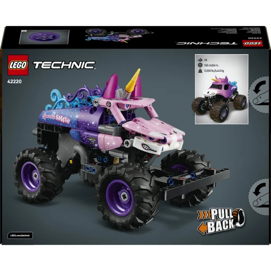 LEGO 42220 Monster Jam™ Sparkle Smash™ s natahovacím motorem