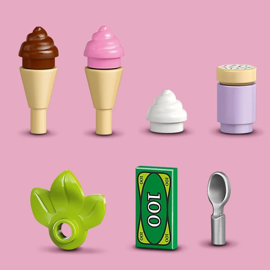 LEGO® Friends 42644 Zmrzlinářské auto – Hračky pro děti s minipanenkami, zajíčkem a zmrzlinovými doplňky.