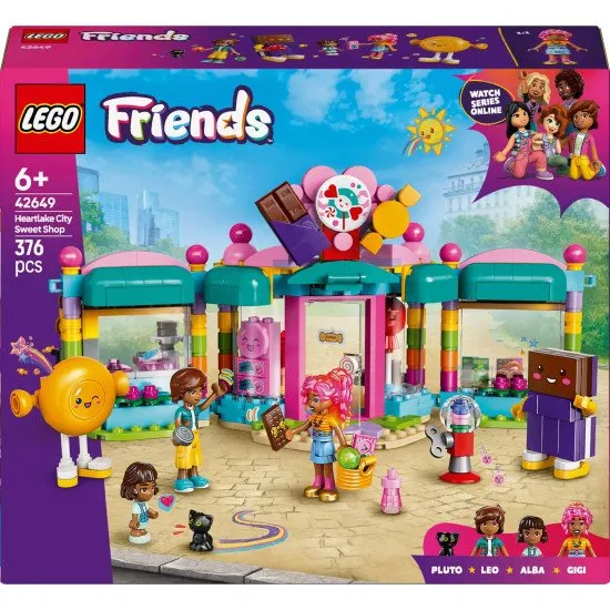 LEGO Friends 42649 Cukrárna v městečku Heartlake LEGO® Friends 42649 Cukrárna v městečku Heartlake se 3 postavami a zábavnými doplňky na hraní.