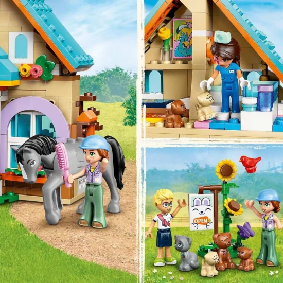 LEGO Friends 42651 – Veterinární klinika pro koně a domácí mazlíčky s minipanenky, koněm, psy a kočkou