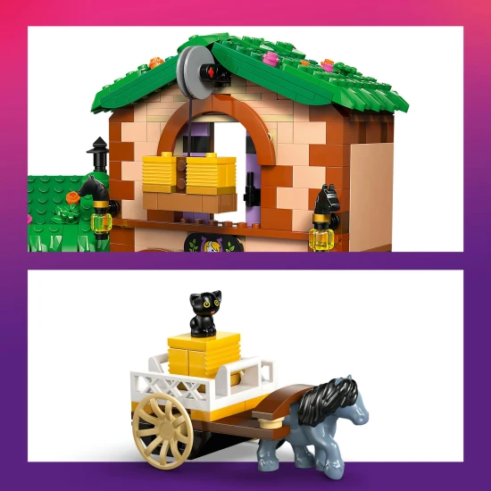 LEGO Friends 42654 Ranč s poníky a stáj – minipanenky, poníci, kočka, vozík a doplňky pro kreativní hru