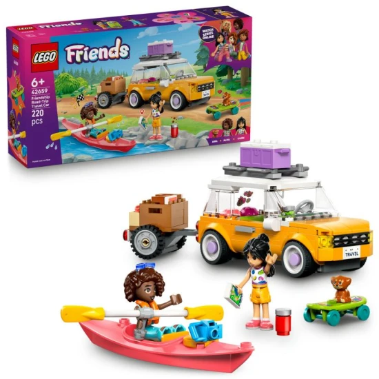 LEGO Friends 42659 – Výlet v autě s přáteli s pejskem a minipanenky