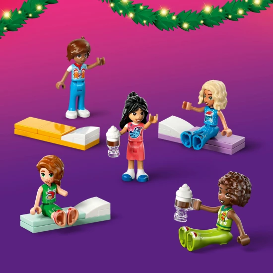 LEGO Friends Adventní kalendář 2025 42668 – 5 postaviček, 5 zvířátek a 24 překvapení se svátečními aktivitami
