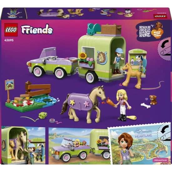 LEGO Friends 42695 Přívěs pro koně a hříbě