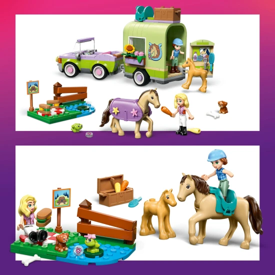 LEGO Friends 42695 Přívěs pro koně a hříbě