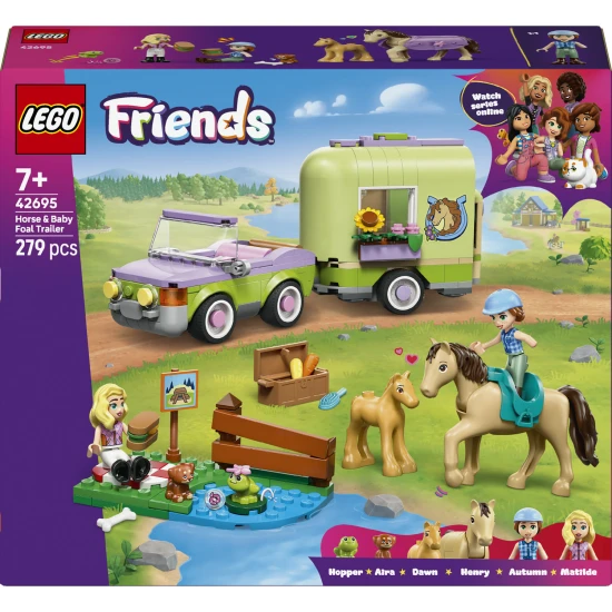 LEGO Friends 42695 Přívěs pro koně a hříbě