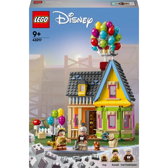 LEGO Disney Dům z filmu Vzhůru do oblak LEGO Disney Domeček z filmu Nahoru: Detailní model s balony, komínem a figurkami postav.