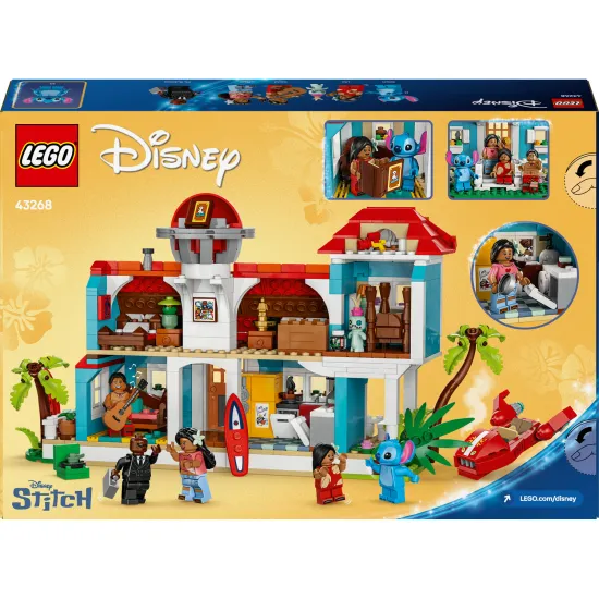 LEGO Disney Lilo a Stitch – Domeček na pláži plný detailů a doplňků
