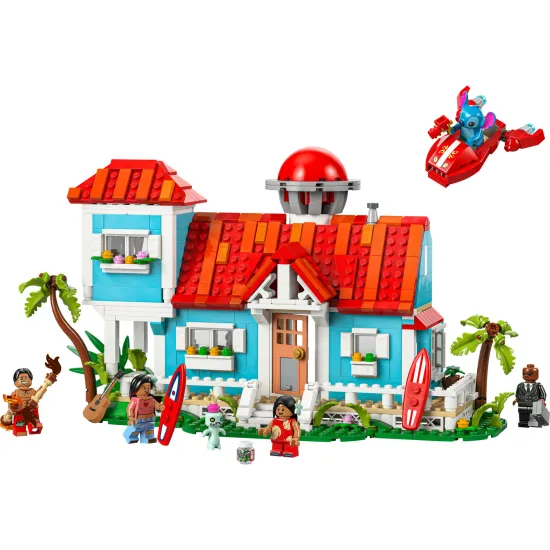 LEGO Disney Lilo a Stitch – Domeček na pláži plný detailů a doplňků