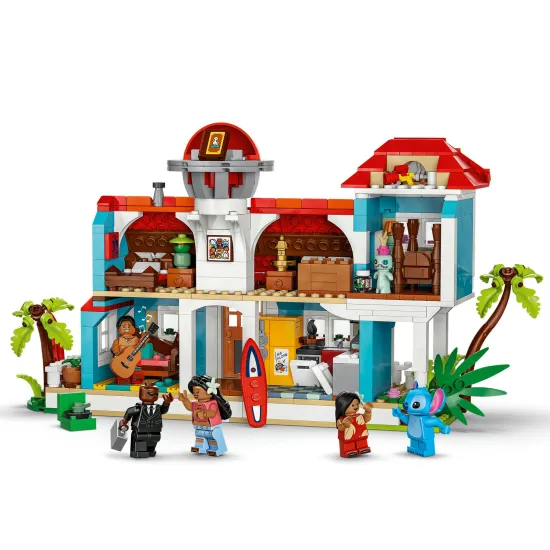 LEGO Disney Lilo a Stitch – Domeček na pláži plný detailů a doplňků