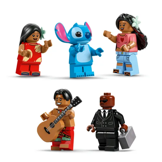LEGO Disney Lilo a Stitch – Domeček na pláži plný detailů a doplňků