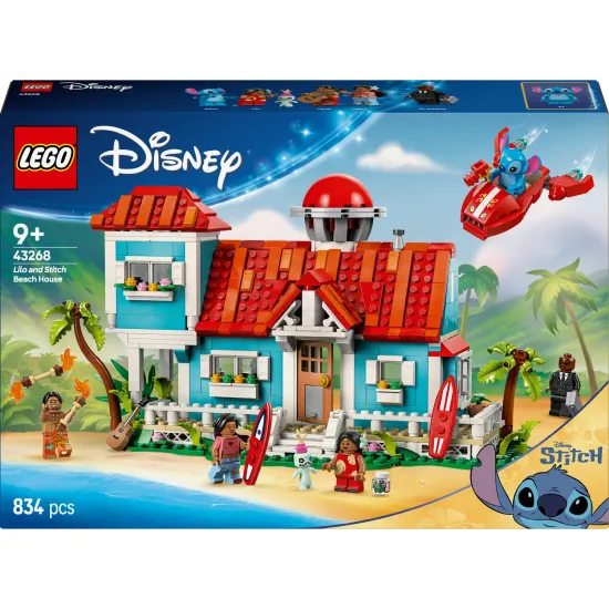 LEGO Disney Lilo a Stitch – Domeček na pláži plný detailů a doplňků