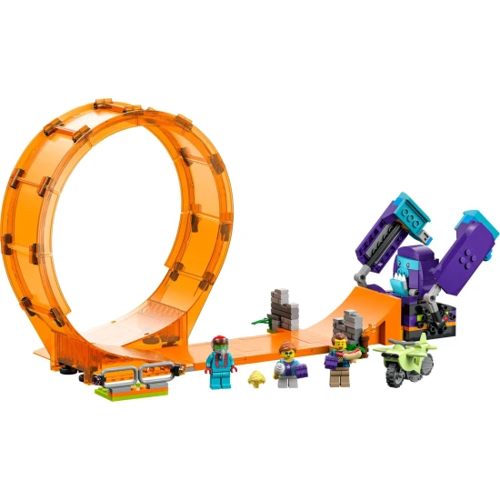 LEGO CITY Šimpanze kaskadérská smyčka Objev vzrušení s LEGO CITY kaskadérskou motorkou a šimpanzem