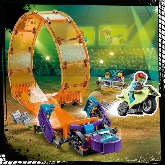 LEGO CITY Šimpanze kaskadérská smyčka Objev vzrušení s LEGO CITY kaskadérskou motorkou a šimpanzem