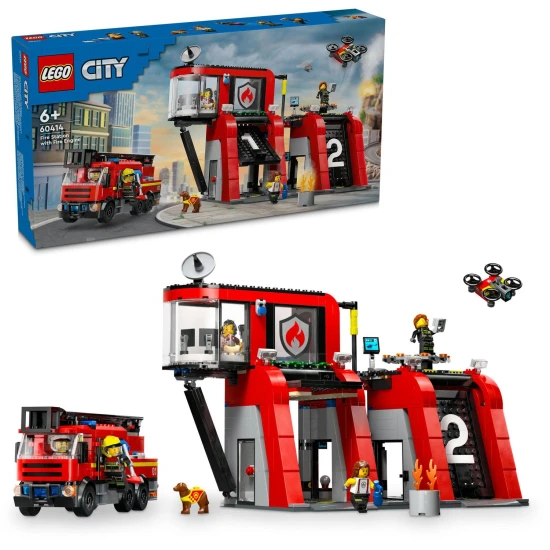 LEGO City Hasičská stanice - akce, dron a záchrana v jednom setu!